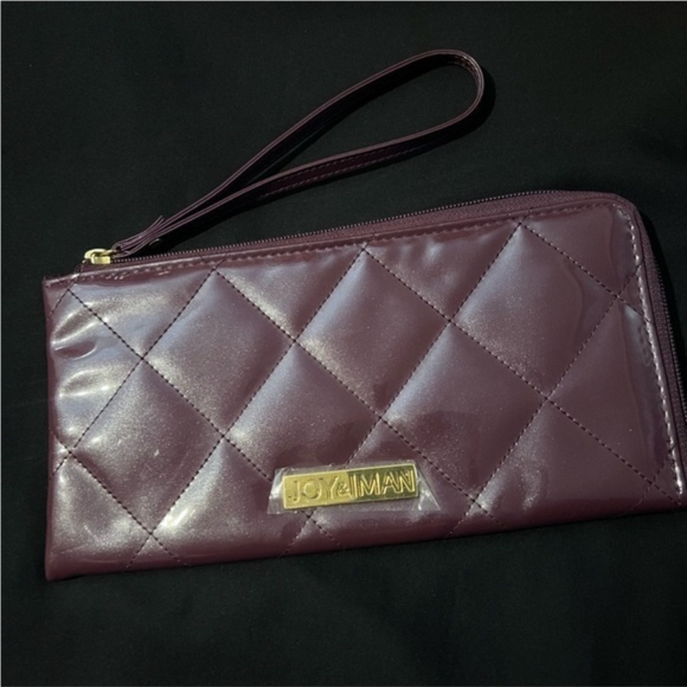 Joy & Iman Purple Quilted Clutch